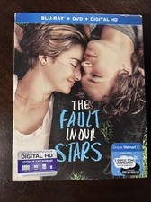 The Fault in Our Stars (Blu-ray + DVD) with Slipcover Shailene Woodley Movie New