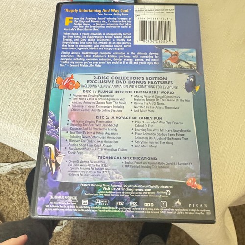 Lot of 3 Disney Pixar DVDs Cars Finding Nemo Lilo & Stitch - Picture 6 of 8