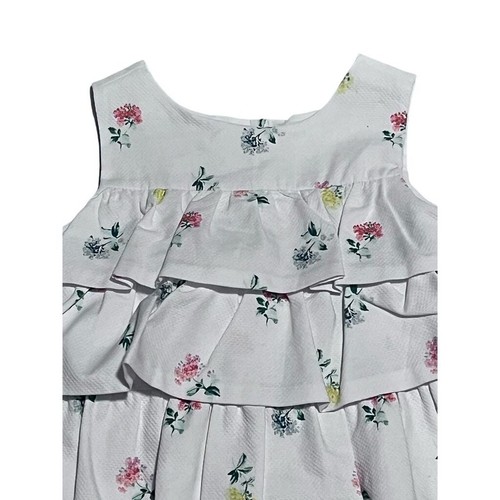 Janie & Jack Girls “Enchanted Day” Dress White Floral Tiered Sleeveless Size 7 - Picture 3 of 8