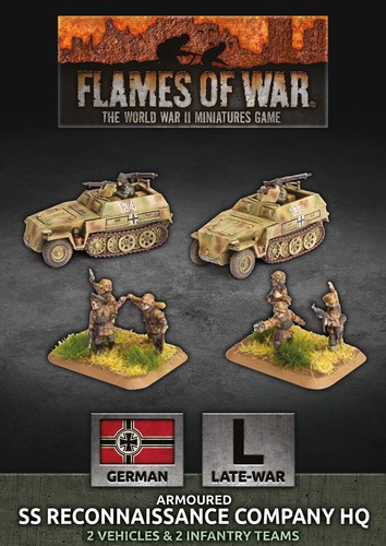 Flames of War: Late War: Germany: Waffen-SS SS Reconaissance Company HQ (GBX153) - Picture 1 of 2