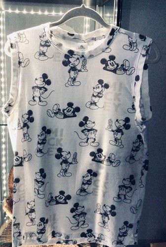 DISNEY WOMANS SLEEVELESS MICKEY MOUSE GRAPHIC TOP SIZE SMALL/MEDIUM - Picture 2 of 6