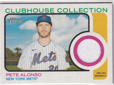 2022 Topps Heritage Baseball Pete Alonso Clubhouse Collection Relic Card