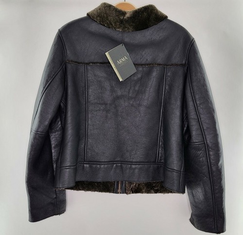 NWT ARMA Women Natural Leather US Size 12 Jacket - Picture 3 of 12
