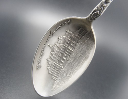 University of Washington 5 1/2" Sterling Souvenir Spoon - Picture 2 of 4