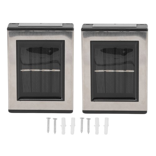 2 Sets Solar Wall Light IP65 Waterproof Outdoor LED Lamp White Lighting - Picture 14 of 24