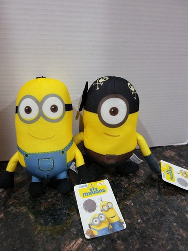 Despicable Me Minion Plush Lot Of 2 Pirate Minion Toy Factory NEW  - Picture 1 of 2
