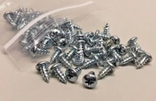 Sheet Metal FSA88012-60 Screw #8 x 3/8 Phillips Round Head (Pack of 60) Zinc Pl