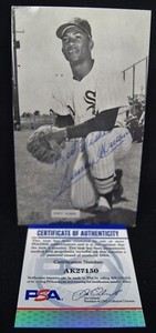 SANDY ALOMAR Autographed 3.25x5.5" Postcard Photo PSA/DNA CHICAGO WHITE SOX AUTO