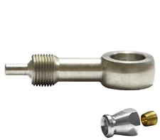 M10 Straight Banjo Fitting Stainless for AN-3 3mm + Back Nut & Olive
