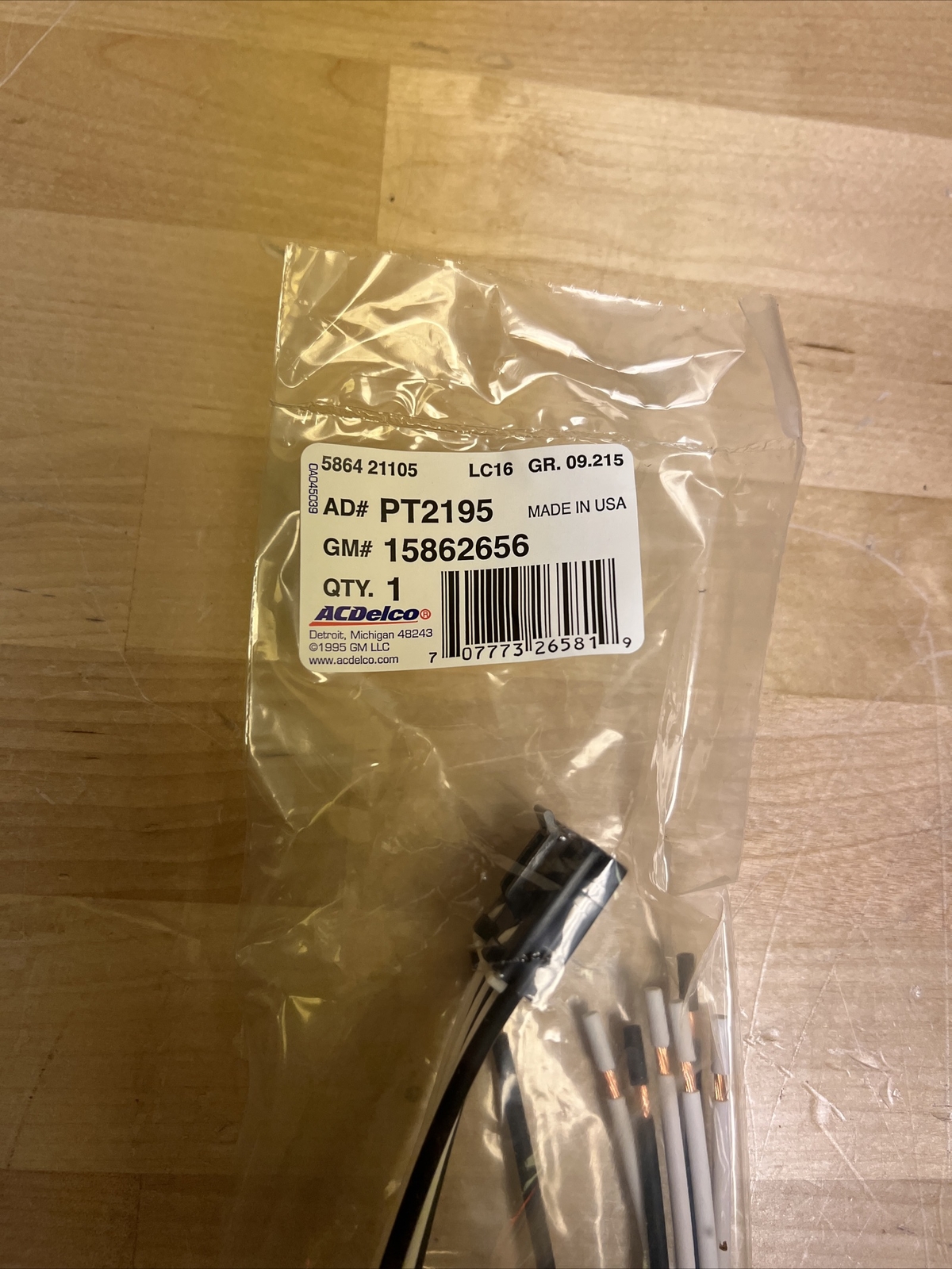 ACDelco Pt2195 GM 15862656 7 Wire Pigtail Blower Motor Resistor 