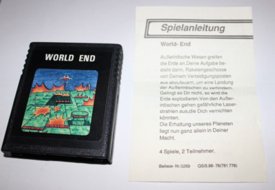 World End (Quelle 1985) for ATARI 2600 VCS komp (Modul & Manual) working