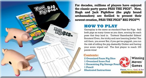 Pass the Pigs BIG PIGS Classic Dice Rolling Game - Giant YARD & FLOOR camping - Picture 3 of 4