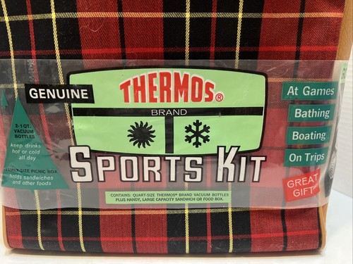 Vintage 1968 Thermos Brand Sports Kit - 4 Piece - Vacuum Bottles - Brand New - Picture 24 of 24