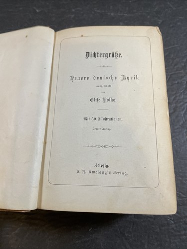 Antique: Dichtergrusse by Elise Polko Hardcover German - Picture 7 of 12