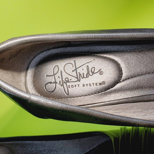 Life Stride Womens Shoes Size 8M Gray Farrow Slip On Soft System Wedge~EUC! - Picture 6 of 7