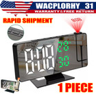 7.8" LED Digital Projector Projection Snooze Dual Alarm Clock Timer USB A+