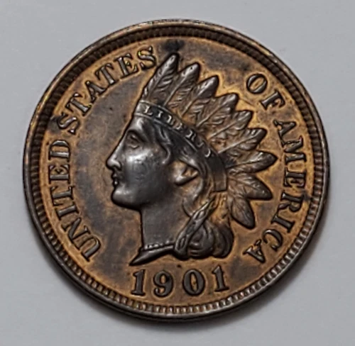 #5 Uncirculated Nicer Low Mintage 1901 Indian Head Cent