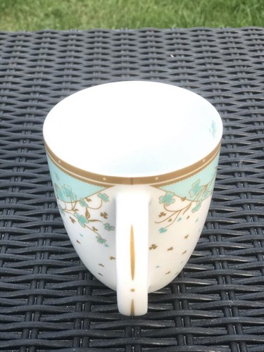 Kaffeebecher Kleeblatt Türkis 6er Set Fine Bone China Tee Kaffee ideales Geschenk - Bild 6 von 6