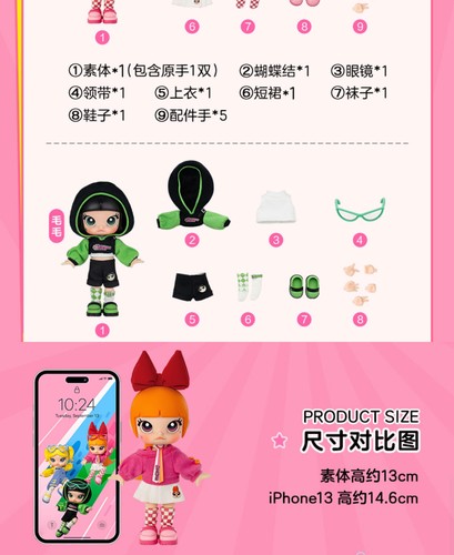POPMART MOLLY × The Powerpuff Girls Series Action Figure Sealed POP MART NEW - Picture 8 of 19