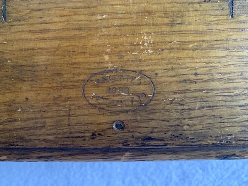 Antique Singer Sewing Puzzle Box With Attachments Oak Dovetailed Patented 1889 - Picture 11 of 24
