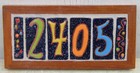 2405 Handmade CLAY TILES ~ HOUSE STREET ADDRESS ~ One Plaque FRAMED SIGN