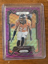 Champ Bailey /99 Purple Wave 2023 Panini Prizm SP Broncos #91