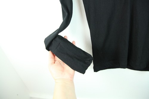 Misha Nonoo Medium Polo Shirt Minimalist Capsule Quiet Luxury Staple Black - Picture 5 of 8