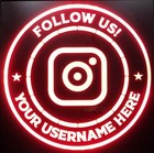 Custom Instagram LED Sign Personalized, Live Stream Sign, Live streaming