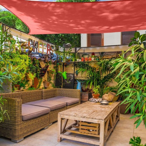 Tenda da sole a vela a vela parasole rettangolare tettoia giardino esterno patio 3*4m - Foto 14 di 17