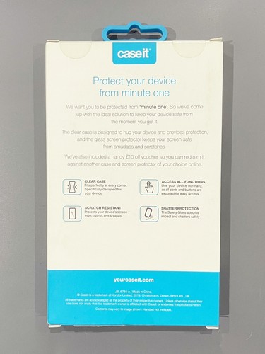 Caseit Clear Gel Phone Case Cover + Glass Screen Protector for Sony Xperia L3 - Picture 3 of 3