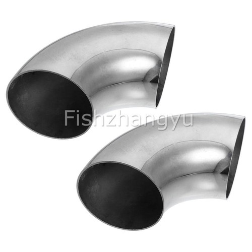 4Pcs OD 3 Inch 90 Degree SS304 Stainless Steel Bend Tube Exhaust Elbow Pipe OZ - Picture 3 of 9