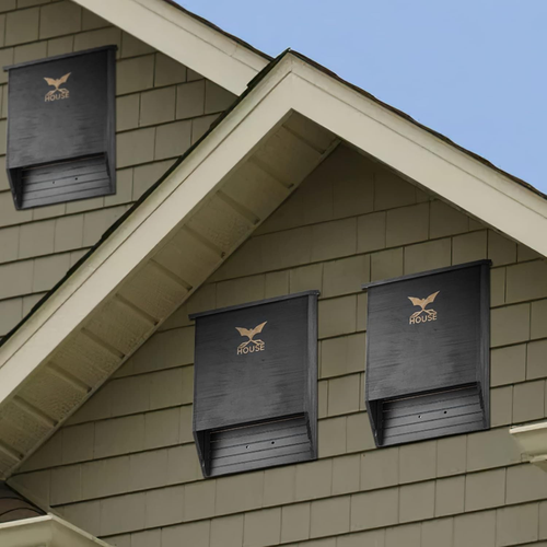 Bat House for Outdoors - 2 Large Chambers Bat Box for outside & Tree - Black - Picture 9 of 12