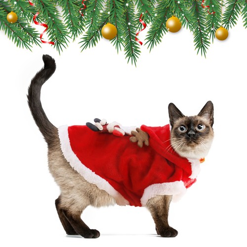 Haustier Hundekleidung Halloween Weihnachten Kostüm Kleidung Rentier Pullover Mantel USA - Bild 5 von 12