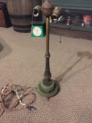 Vintage Art Nouveau Rembrandt Desk Lamp Base Brass Cast Iron