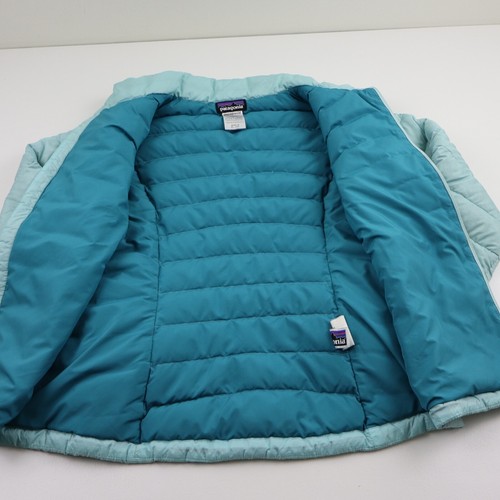 Patagonia Down Sweater Full Zip Quilted Puffer Jacket Girls Kid Youth XL 14 Coat - Picture 5 of 9