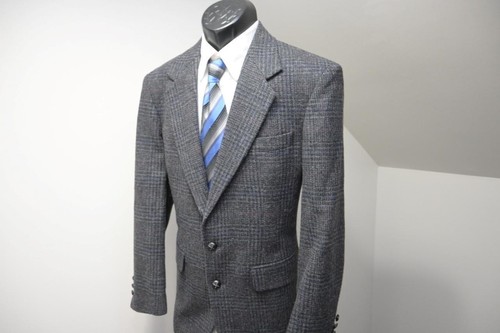 VTG Savile Row Tweed Handwoven Herringbone Wool Blazer Sports Jacket Mens 40 R - Bild 1 von 11