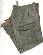 Vtg Swedish 3 Crowns Wool Trousers Military Army WWII 29x30 Military Wool Pants