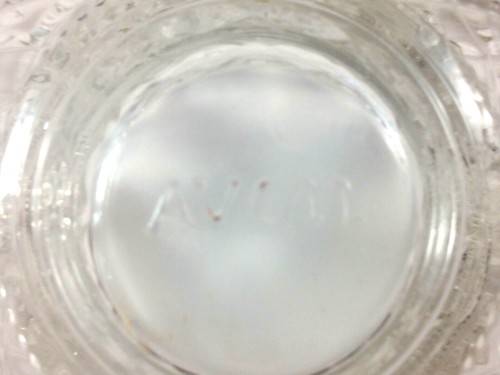 Avon Diamond Cut Glass Pattern Basket Dish W/ Gold Twisted Handle - Picture 8 of 8