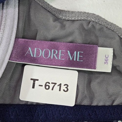 Adore Me Women Bra 36C Gray Astronomy Astrology Front Closure Contour Plunge - Picture 2 of 9