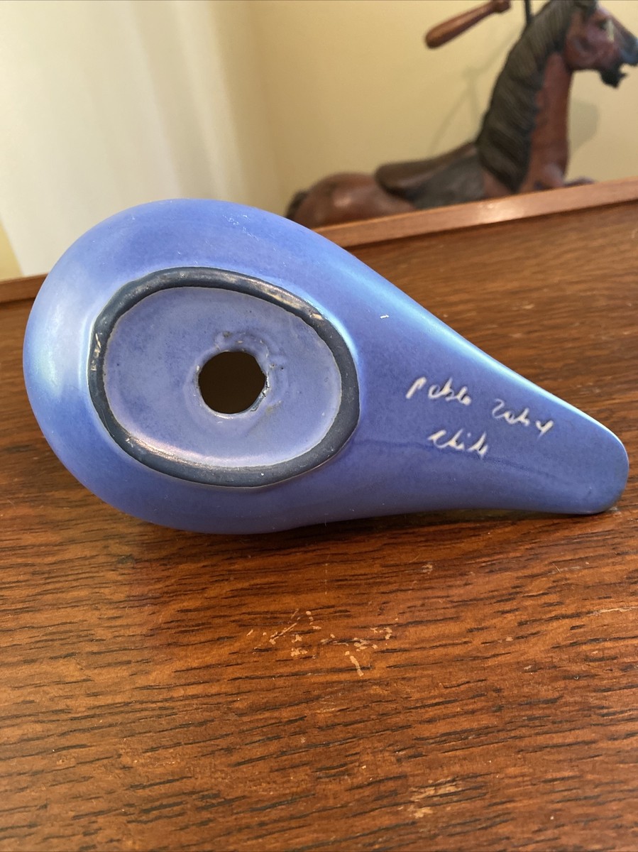 Pablo Zabal Chile Art Pottery Blue And White Bird Dove | eBay