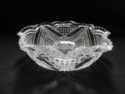 *Rare* Antique Heisey Fancy Loop (#1205) 8” Crimped Nappy/Bowl (1896) - Picture 2 of 14
