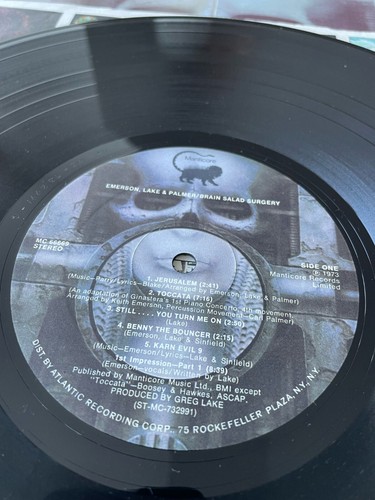 Emerson Lake & Palmer - Gehirnsalat Chirurgie 1. Presse 1972 POSTER LP Sehr guter Zustand + - Bild 6 von 10