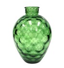 VTG Wheaton Emerald Green Glass Coin Dot Optic Jar No Lid Use As Vase