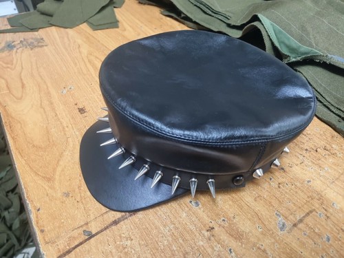 Real Cowhide Leather Muir, Biker, Gay, Cap - Picture 14 of 14