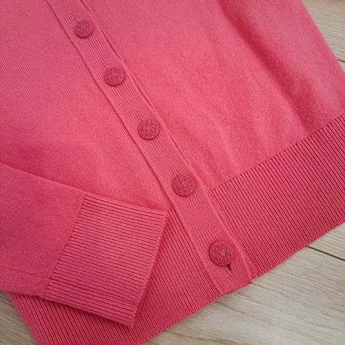 Chanel Pink CC Logo Button CASHMERE Knit Cardigan Jumper Short Cropped Jacket 34 - Picture 4 of 7