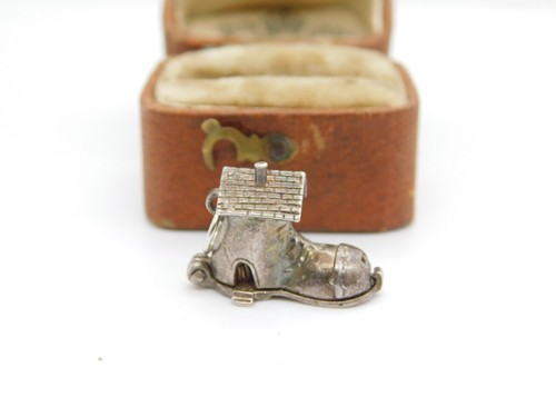 Sterling Silver Family in a Boot Charm Pendant Vintage c1970