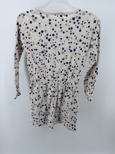 CREWCUTS Gold Stars Dress M 8/9 Dots Star Print Tie Waist Long Sleeve J Crew - Picture 6 of 6