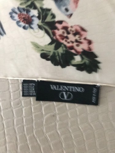 VALENTINO DAMEN SEIDENSCHAL MEHRFARBIG DRUCK FLORA UND FAUNA - Bild 5 von 11