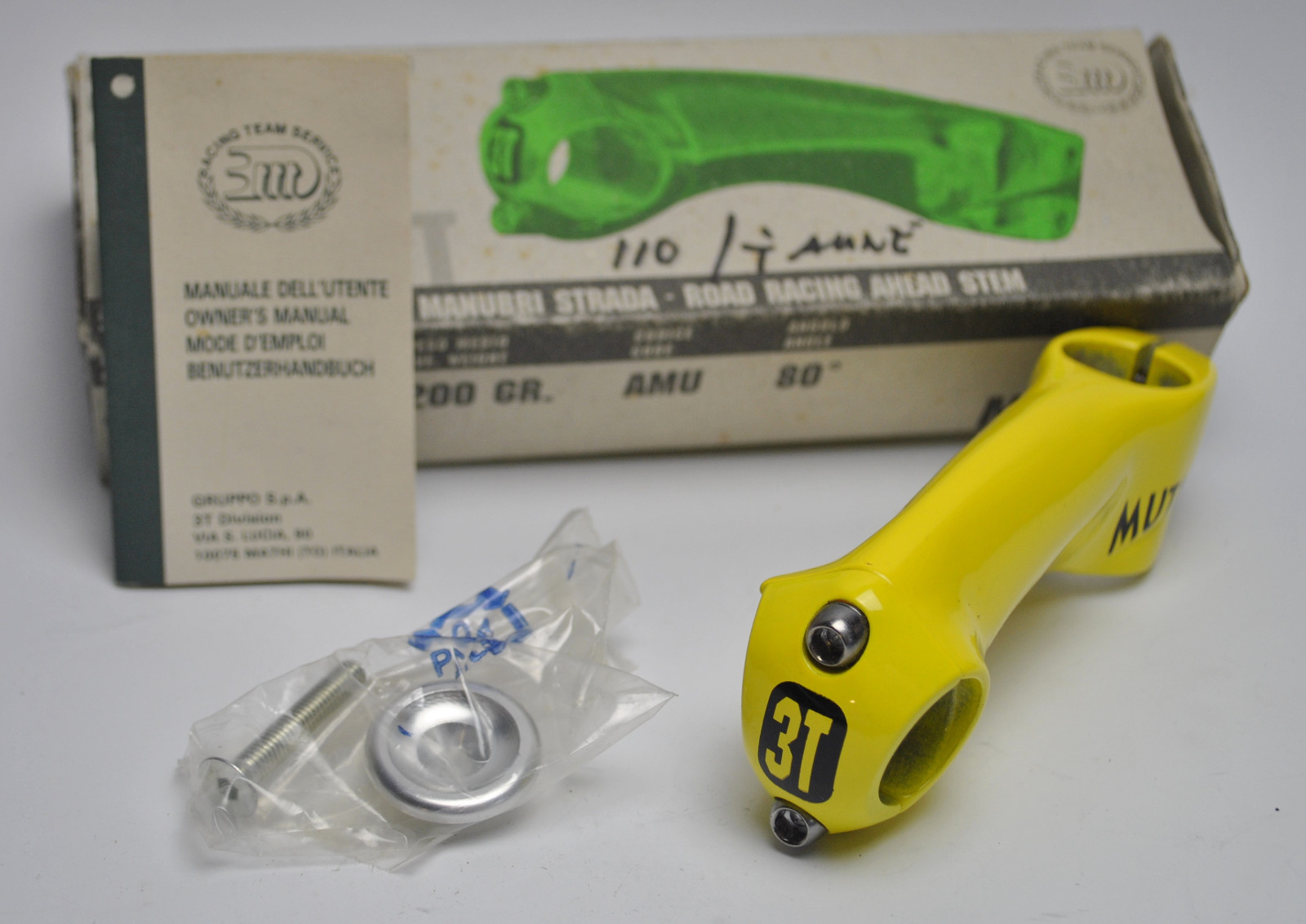 3T 3TTT Gelb Mutant Stem 25.8 mm 26.0 mm clamp x 110 mm length 80 degree NOS 3T 3TTT Gelb Mutant Stem 25.8 mm 26.0 mm clamp x 110 mm length 80 degree NOS