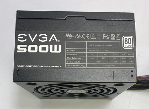 EVGA 500W ATX Power Supply Unit 80 Plus - Big Fan - 20+4-Pin - 100-W1-0500 - Picture 4 of 6